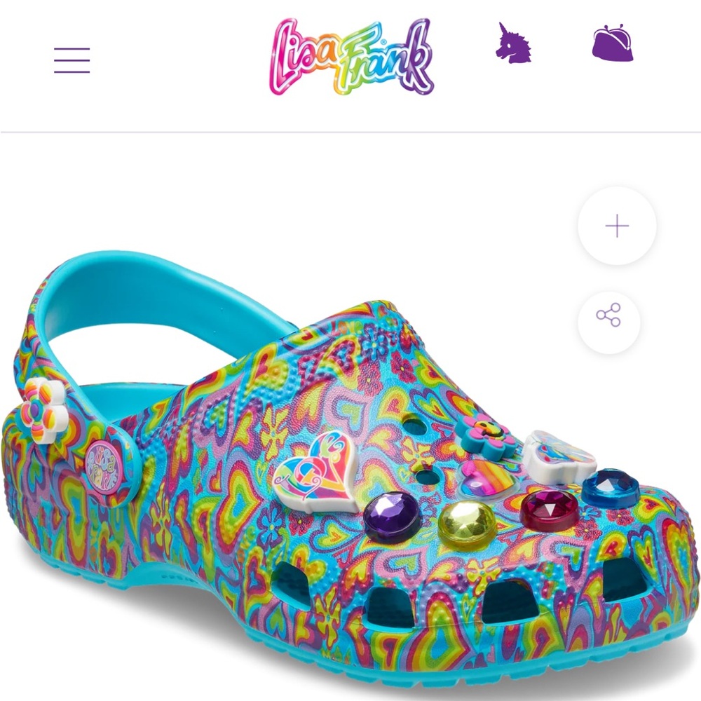 Lisa Frank CROCS Limited Edition Rare Jibbitz SOLD OUT Little Kid Size 1
